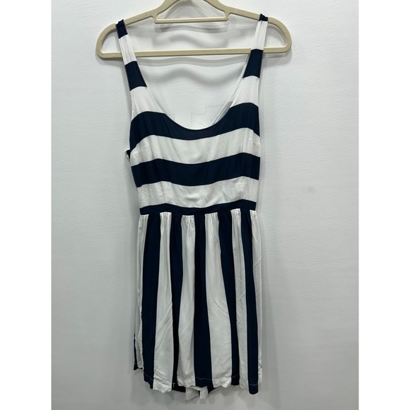 Abercrombie & Fitch Dresses & Skirts - Abercrombie & Fitch Striped Dress Womens Large Black White Sleeveless Summer